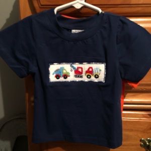 Smocked boys shirt